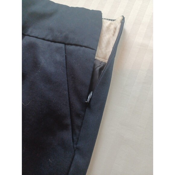 J. Crew navy wool suit skirt 12 pencil lined career office minimalist capsule - Picture 4 of 8